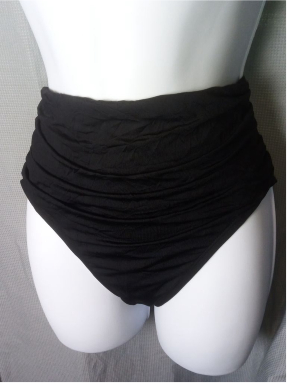 Women's Kona Sol Black High Waist Full Seat Bikini Bottom Size L - Picture 2 of 4